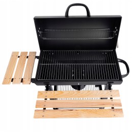 Didelė anglies grilio statinė su dangteliu Lehmann sodo peleninė 71x35cm