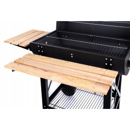 Didelė anglies grilio statinė su dangteliu Lehmann sodo peleninė 71x35cm