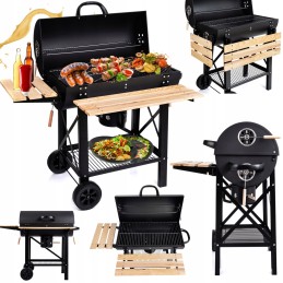 Didelė anglies grilio statinė su dangteliu Lehmann sodo peleninė 71x35cm