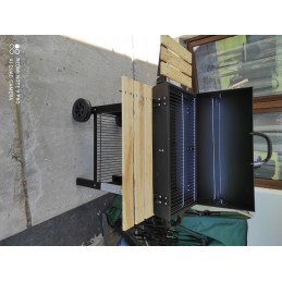 Didelė anglies grilio statinė su dangteliu Lehmann sodo peleninė 71x35cm