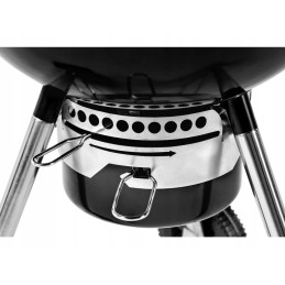 53,5 cm anglies sferinės kepsninės su pelenų keptuvėje ir termometru