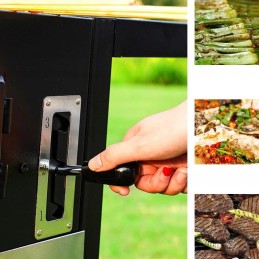 Anglies grilis sodo grotelės didelės dvigubos grotelės termometro pelenų keptuvės lentynos