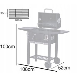 Didelės, kietos anglies kepsninės ant xxl ratų