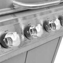 Dujinis grilis su 4+1 kaitviete, sidabro spalvos