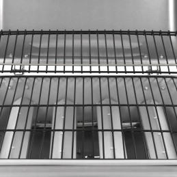 Vidaxl dujinis grilis su 4 degikliais sidabro spalvos