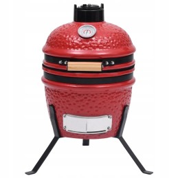 Keraminės kamado kepsninės su rūkykla 2 viename, 56 cm, raudonos