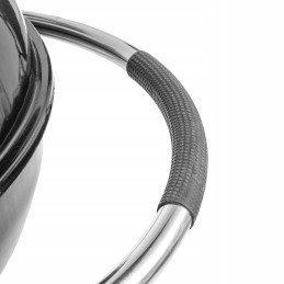 Sferinės anglies grilis - sodo grilis su dangteliu, termometru ir ratukais