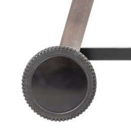 Sferinės anglies grilis - sodo grilis su dangteliu, termometru ir ratukais