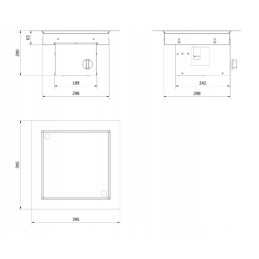 Dujinis židinys aqf1 39 5x39 5 11 5 kw propanas