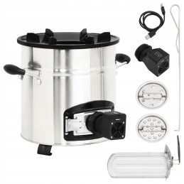 Medinė krosnelė su USB ventiliatoriumi, plieninė 35 5