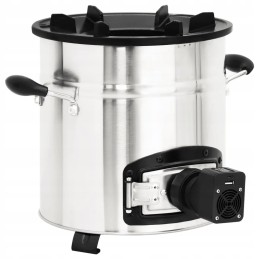 Medinė krosnelė su USB ventiliatoriumi, plieninė 35 5