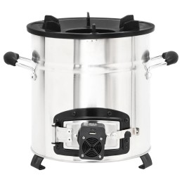 Medinė krosnelė su USB ventiliatoriumi, plieninė 35 5