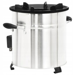 Medinė krosnelė su USB ventiliatoriumi, plieninė 35 5