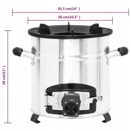 Medinė krosnelė su USB ventiliatoriumi, plieninė 35 5