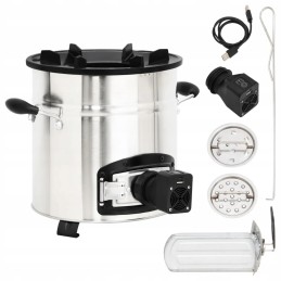 Medinė krosnelė su USB ventiliatoriumi, plieninė 35 5