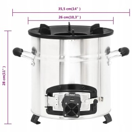 Medinė krosnelė su USB ventiliatoriumi, plieninė 35 5