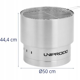 Sodo židinys su plieninėmis grotelėmis 50 x 50 x 45 cm