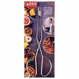 Grill tongs steel for kitchen grill 27 cm