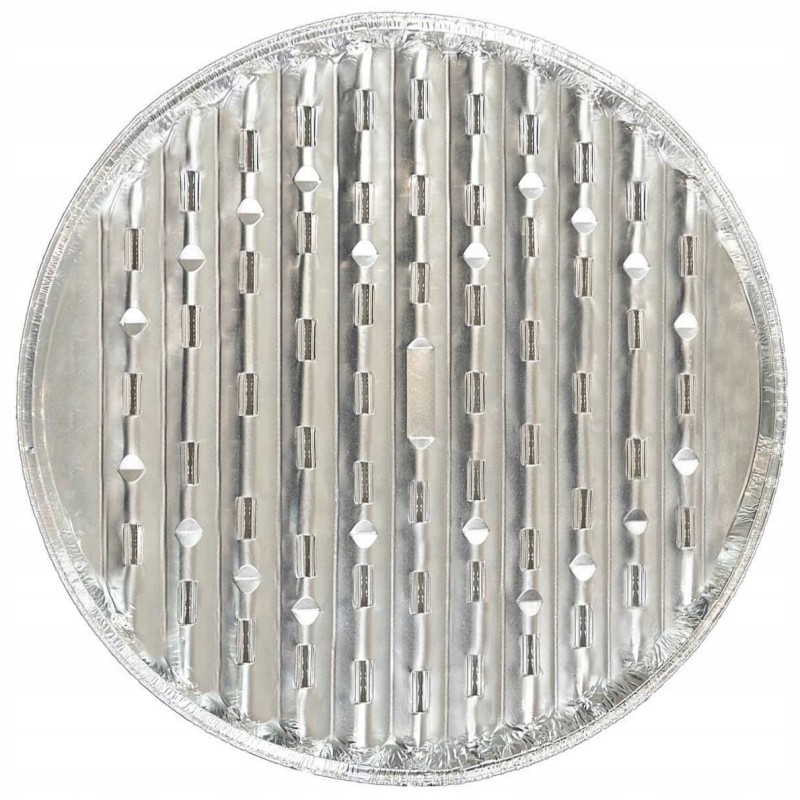 Large round aluminum grill trays 3 pcs