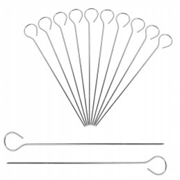 12 metalinių grilio dantų krapštukų