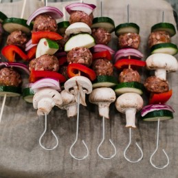 12 metalinių grilio dantų krapštukų