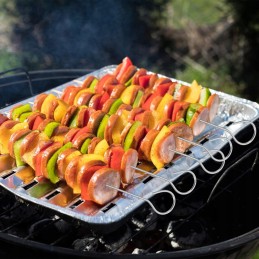12 metalinių grilio dantų krapštukų