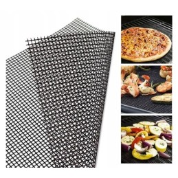 Mesh mat grill mat with non-stick coating