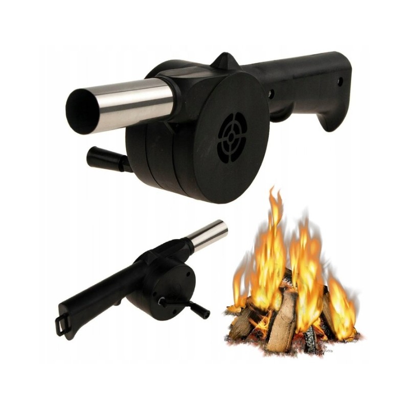 Blower for lighting a fireplace, stove, campfire, grill