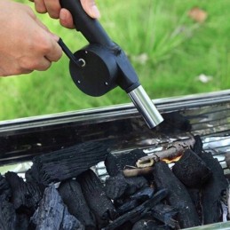 Blower for lighting a fireplace, stove, campfire, grill