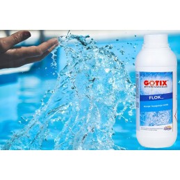 Flok tix koaguliantas sūkuriniam baseinui, skaidrina vandenį, chemikalai SPA baseinui, 1l