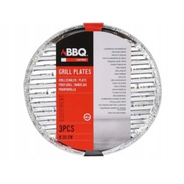 Ümmargune alumiiniumist grillalus, 35 cm, 3 tk