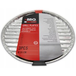Round aluminum grill tray 35cm 3pcs