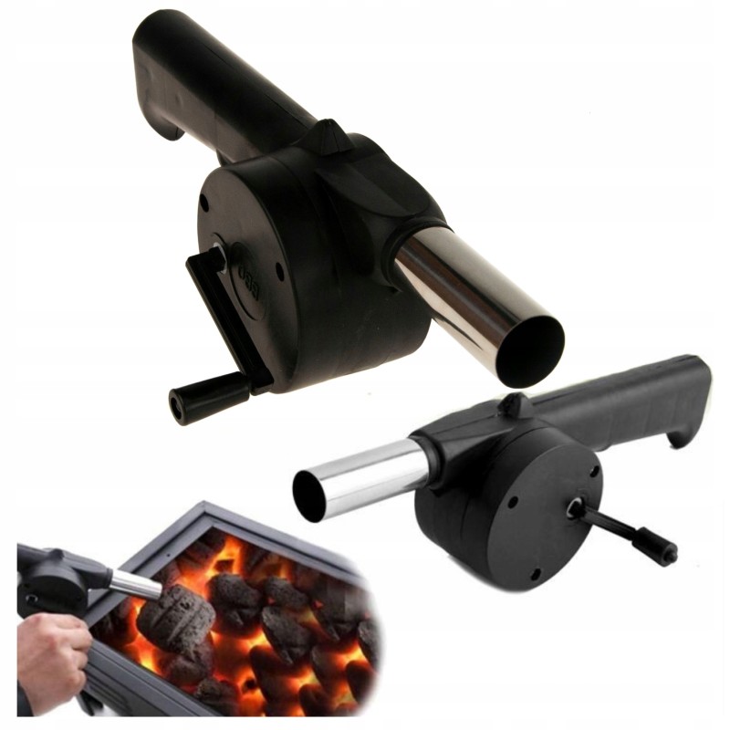 Blower for lighting a grill, fire, fireplace, bbq