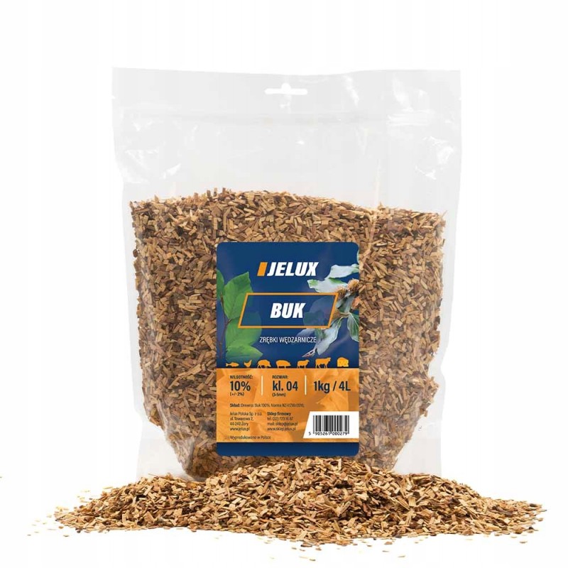 Rūkymo traškučiai buko kl04 1kg jelux polska