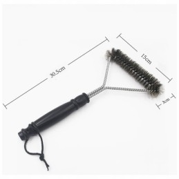 Wire brush cleaner scraper for grill grate