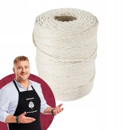 Balti medvilniniai mėsos siūlai