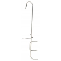 Nerūdijančio plieno žuvies rūkyklos kabliukas, storis 4mm, 1 vnt