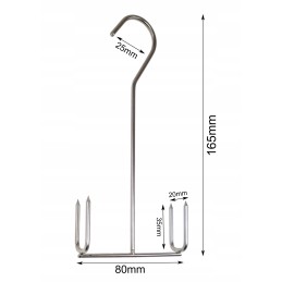 Siūlome dvigubą kabliuką žuviai rūkyti