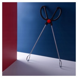 Steel barbecue tongs 35.5 cm