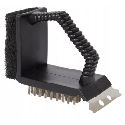 3in1 grill grate scraper sponge brush