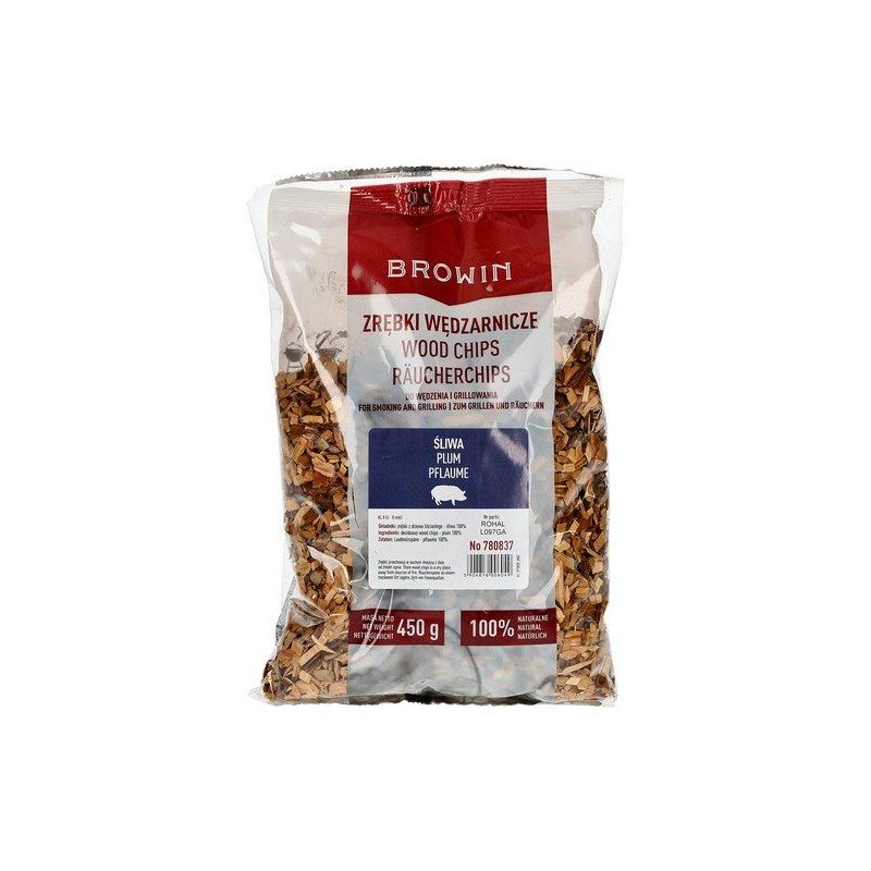 Medienos drožlės rūkymui ir griliui - 100% slyva - 450g