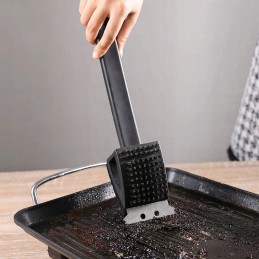 ✅ 3 vienā grila skrāpju birste režģa tīrīšanai