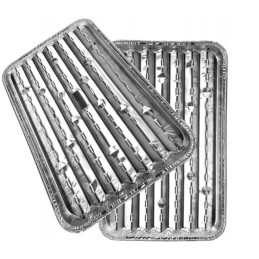 Vienkartiniai aliuminio grilio padėklai, 4 vnt