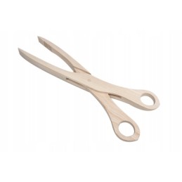 Wooden barbecue tongs