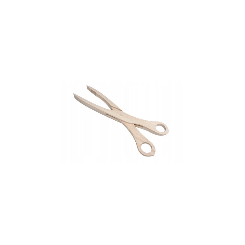 Wooden barbecue tongs