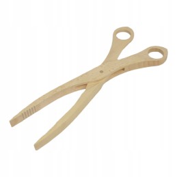 Wooden barbecue tongs