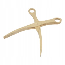 Wooden barbecue tongs