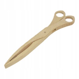 Wooden barbecue tongs