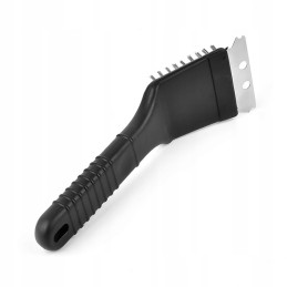 Grill brush cleaning grate scraper 2in1