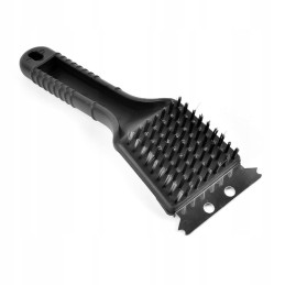 Grill brush cleaning grate scraper 2in1